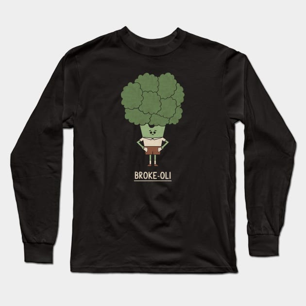 Poor Broccoli Long Sleeve T-Shirt by HandsOffMyDinosaur